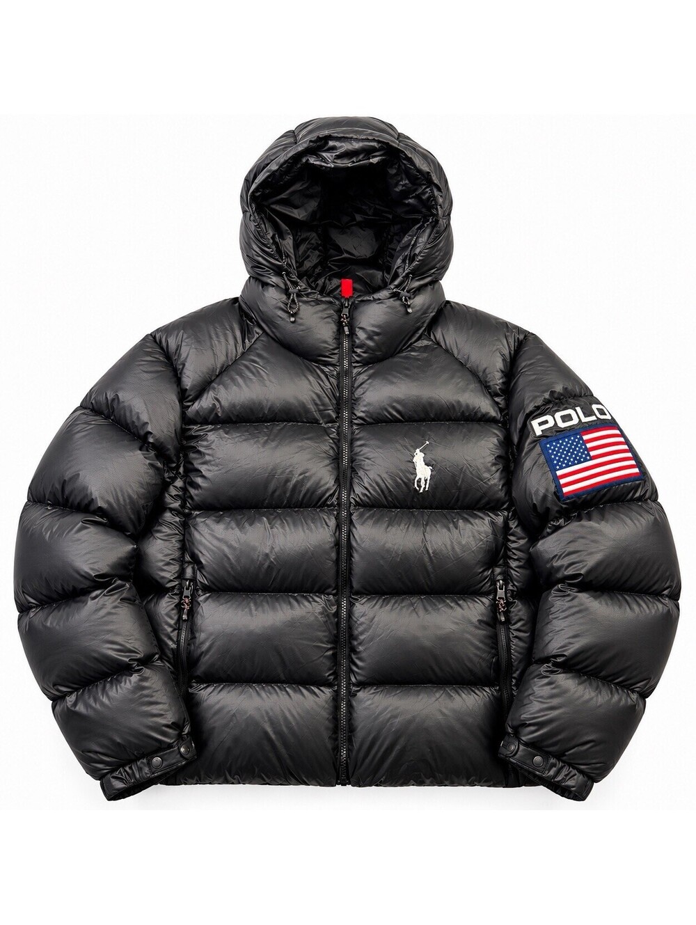 Polo Ralph Lauren Black “USA” The Hawthorne Flag Down Jacket Mens XL, $598 NWOT